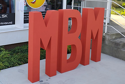 Samostatne stojace písmená z polystyrénu