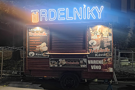 Neonové svetelné 3D logo trdelník